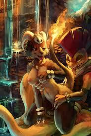 Request by theblackzenith: Houndoom and Lopunny porn pictures