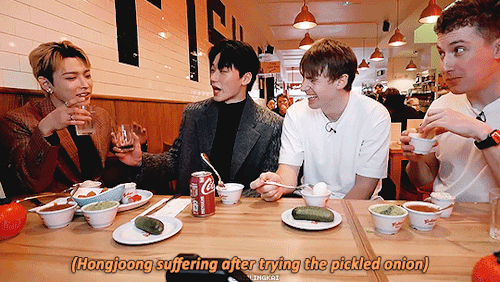 Hongjoong & Santrying Classic British Food For The First Time (yt; @jolly)