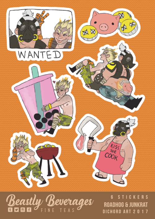 beastlybeverages:  Overwatch Sticker Sheets! These will be debuting at May London MCM Expo and will 