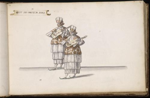 Costumes for the court “Ballet of the Dowager Billebahaut” by Daniel Rabel ,1626