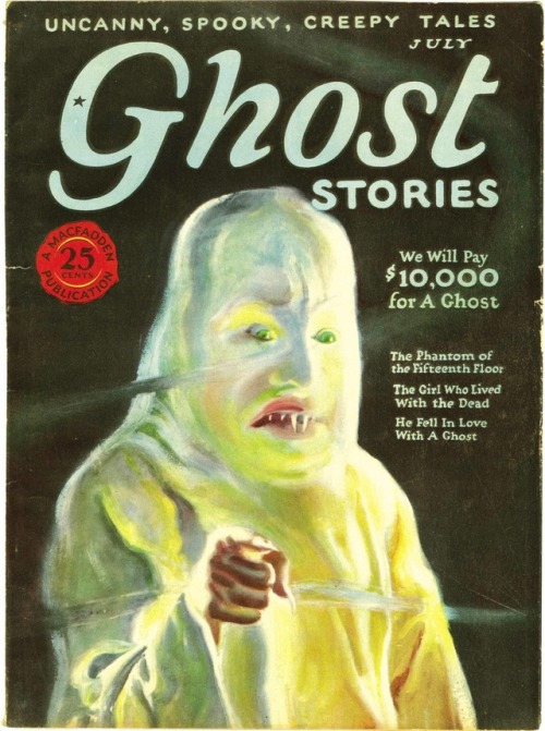 talesfromweirdland:GHOST STORIES (1926/7) cover art by Jean Oldham.