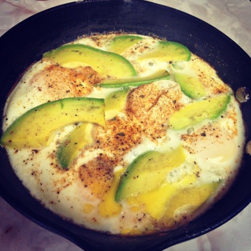 Baked eggs with avocado!  @flavorgod seasoned (Garlic Lovers &amp; Everything Spicy) #brunch #fo