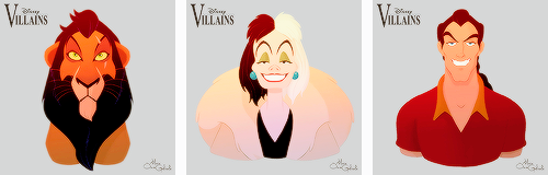 mickeyandcompany:  Disney Villains, by MarioOscarGabriele 