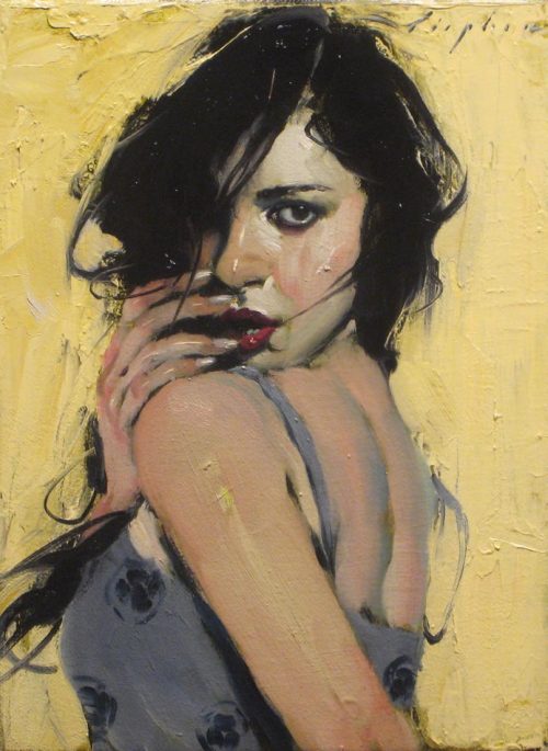 “Brunette on Yellow”, Malcolm Liepke.