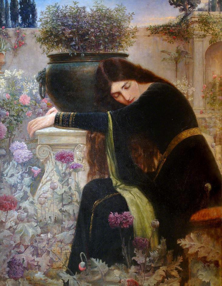 wdcoryell:  George Henry Grenville Manton : Isabelle et le pot de basilic 