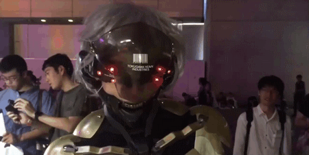 cosplaysleepeatplay:  Motorized Raiden Costume evolution: Top: Motorized Face Shield