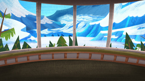  A Background I painted for Let’s Go Luna! on the episode “Glacier or Bust” when the kids travel to 