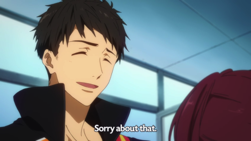 fencer-x:  matsuoka-lin:gettinglostinneverland:gettinglostinneverland:I joked about Sousuke having a crush on Gou and/or Gou having a crush on him.And then KyoAni gave me this and I don’t know what to think *_*  You know what? I ship them.   He can