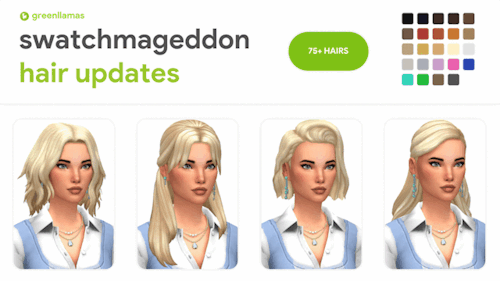 greenllamas:New Swatch Hair Updates (patch 5/27/21) |…