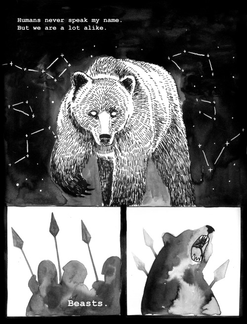 konfuusio:The Bear (2015)A comic inspired by Finnish mythology. I searched a lot information about b