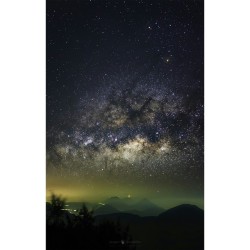 Milky Way over Erupting Volcano #nasa #apod