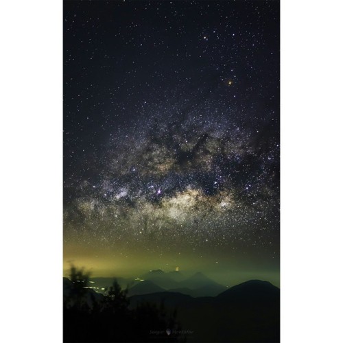 Milky Way over Erupting Volcano #nasa #apod #milkyway #galaxy #stars #volcano #eruption #guatemala #breathtaking #science #space #astronomy