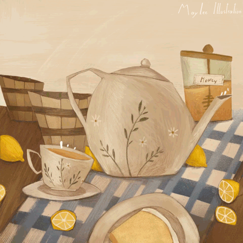 mayleeillustration:Lemon Honey Tea 18.11 (I edited it a little )