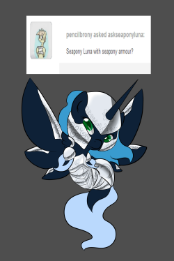 askseaponyluna:  Behold The Silver Seapony  Oooo~! c: