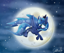 that-luna-blog:  Woona Over the Moona by Slitherpon  x3 &lt;3