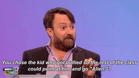 panelshowgold:Romesh Ranganathan explaining how he accidentally locked a pupil in a cupboard - Would