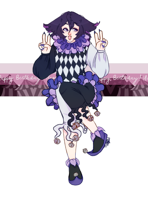 drew this for a friend’s birthday but also because it’s kokichi’s birthday too!!