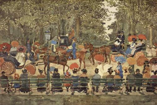 Central Park, New York, 1901, Maurice PrendergastMedium: watercolor,paper