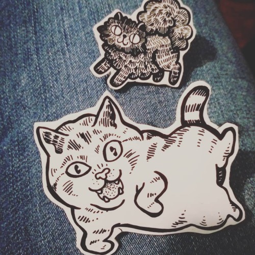 Made shrinky dink pins at Cloudscape tonight!!! They turned out so cute haha  It&rsquo;s been a 