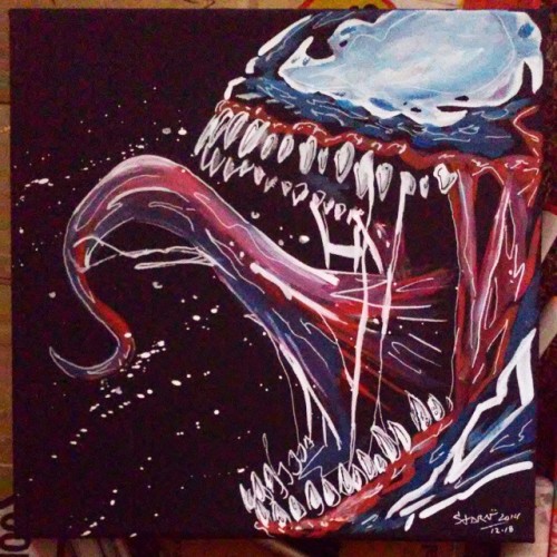 runawaywolf:  #Venom  For the investment of 贄 Free shipping Dimensions of 12x12in.   DM or imaginarywolves@yahoo.com  #Spiderman #Starv #myart #marvel #comic #dailyart