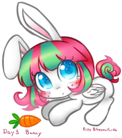 fillyblossomforth:  Day 3: Bunny  x3