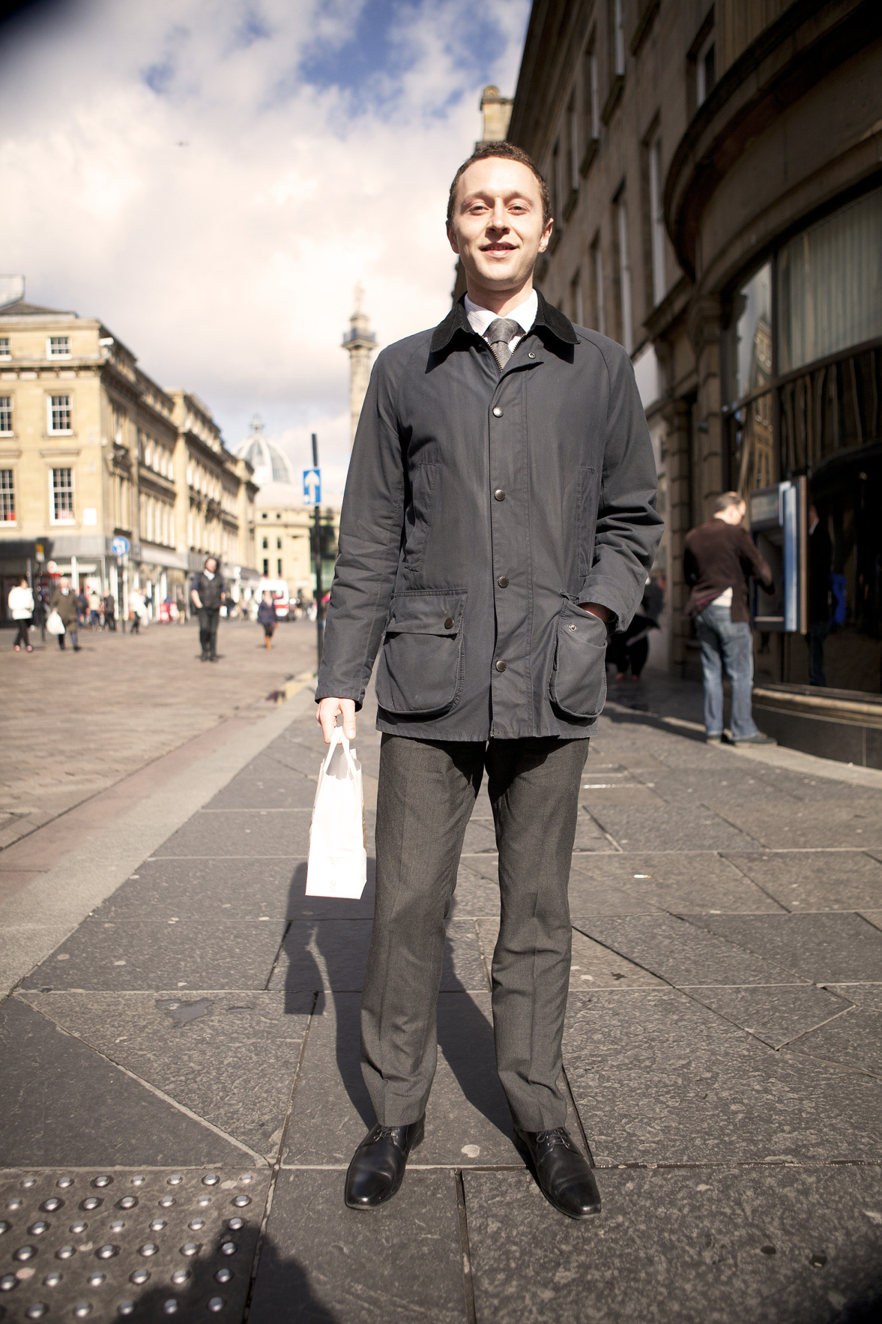 barbour jacket over suit