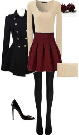 Cute skirt outfits pinterest