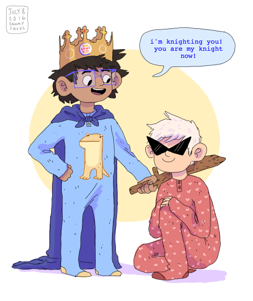 johndave week day 5: free day!john and dave playing together in their onesies when they are tiny kid