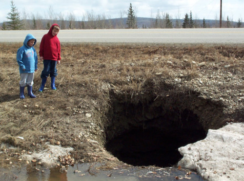 climateadaptation: Warming temps in Alaska is already causing permafrost to melt, which in turn dama