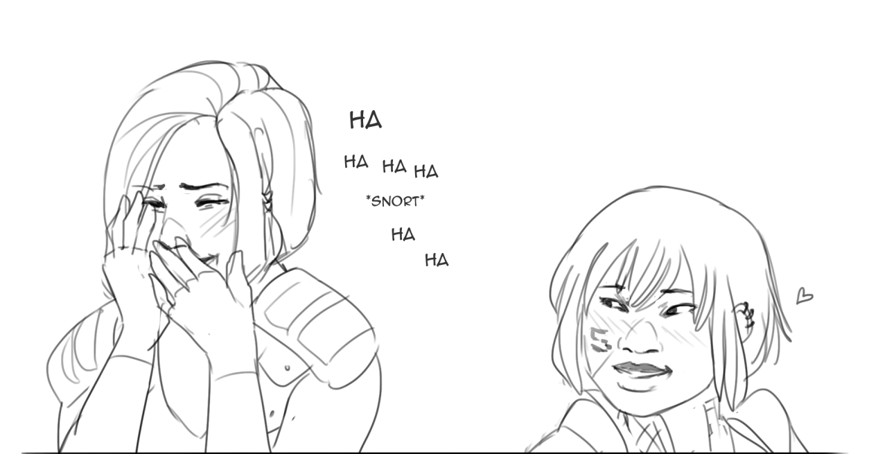 baewall:  Brosca’s fav thing to do is make her gf gigglesnort. 