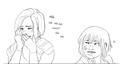 baewall:  Brosca’s fav thing to do is make her gf gigglesnort. 