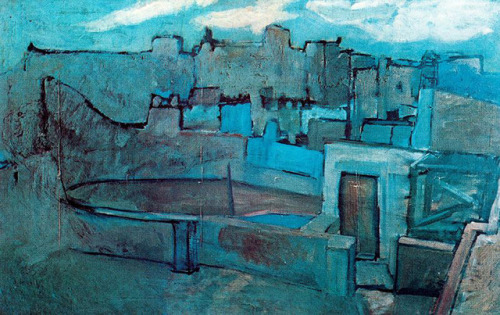 rickstevensart:Pablo Picasso | The roofs of Barcelona | 1903 | oil on canvas | 71 x 112cm