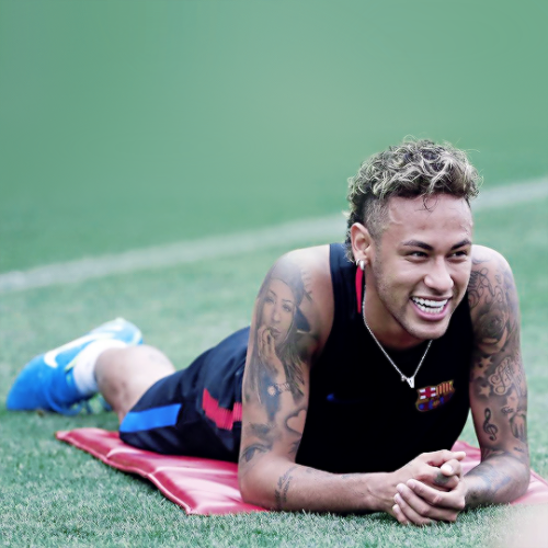 barcelonaesmuchomas: Neymar during FC Barcelona training session 14/07/2017 