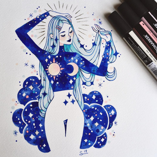 sibyllinesketchblog: Ladies from Space (series) Follow me on Instagram ! &gt;&gt; @sibylline