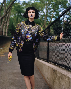 wmagazine:  Lindsey Wixson takes to the streets.  Photograph by Alasdair McLellan; styled by Edward Enninful; W Magazine August 2011.  