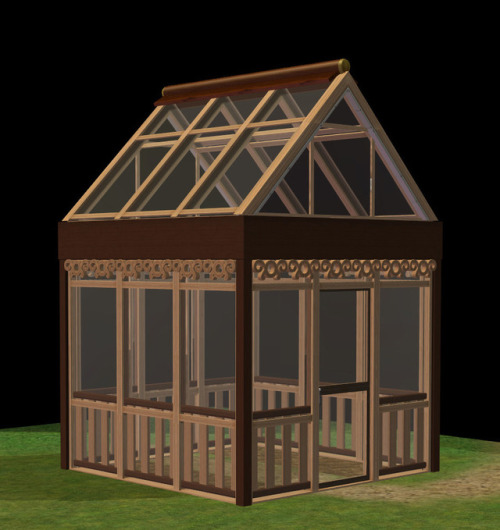 Decorated (maybe Victorian-ish if you squint) greenhouse idea.  Uses the Bespoke Build Set & the