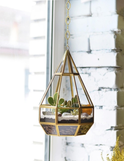 sosuperawesome: Geometric Terrariums and Candle Holders, by The Glass Garden on Etsy