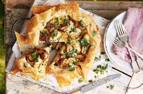 Potato and goat’s cheese tart