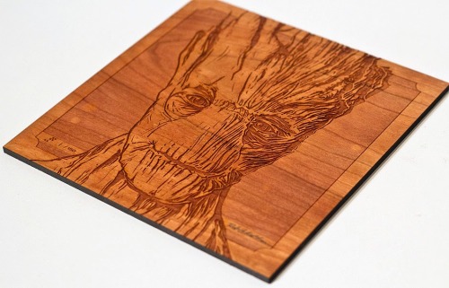 Groot fan art on wood by  Rob Loukotka