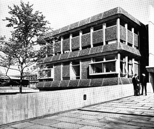 modernism-in-metroland:Acland Burghley School, Tufnell Park (1966) by HPKA. Brutalist style school