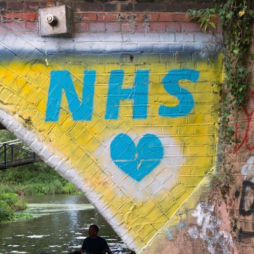 NHS.#newtopographics #newtopography #newlandscapephotography #alteredlandscape #graffiti #savethen