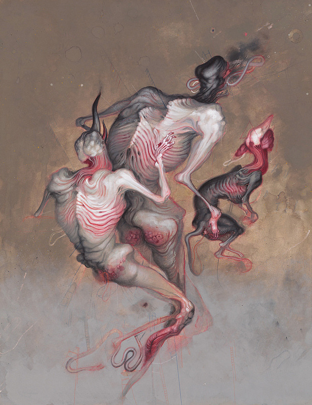 rfmmsd:  Artist: Allison Sommers &ldquo;Graces&rdquo; Gouache, Blood, and