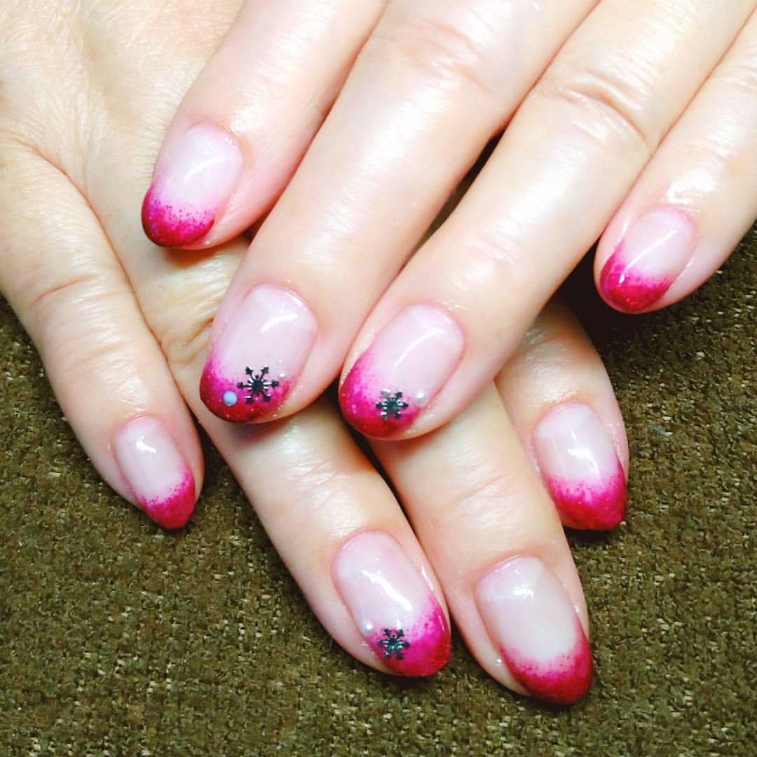 Im Nailsalon ショートネイル グラデーション 赤 Nail Nailart Naildesign