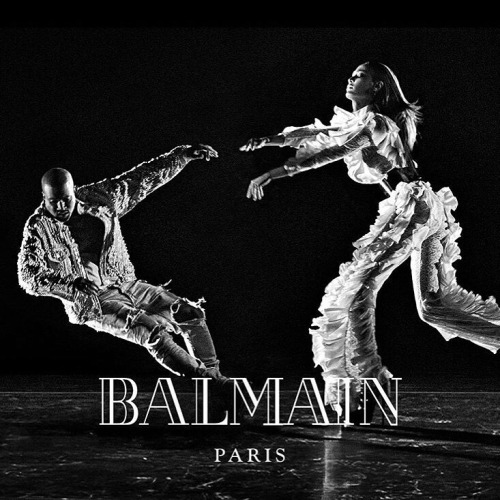 BALMAIN FALL/WINTER 2016 AD CAMPAIGN -Feat. Kanye West and Joan Smalls 1966mag.com