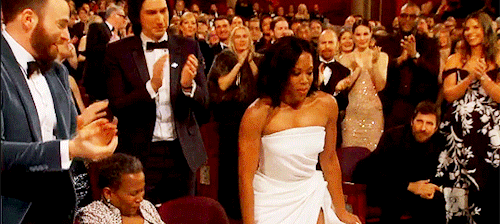 bundibird:wrangletangle:stevenrogered:Chris Evans helps Regina King up the stairs to the stage after