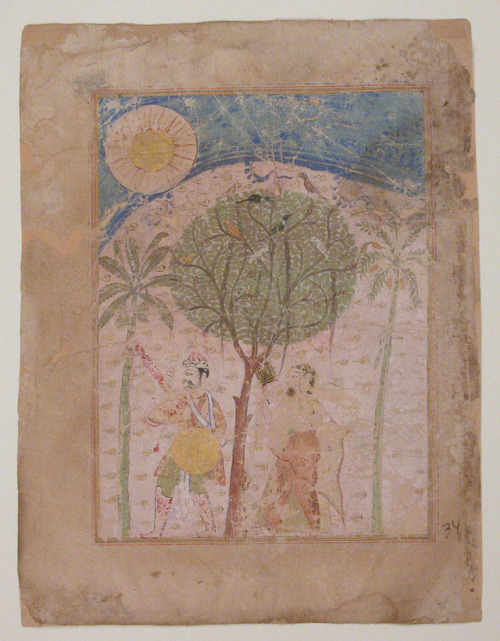 met-islamic-art: “Laur and Chanda in the Forest”, Folio from a Chandayana (or Laur Chand