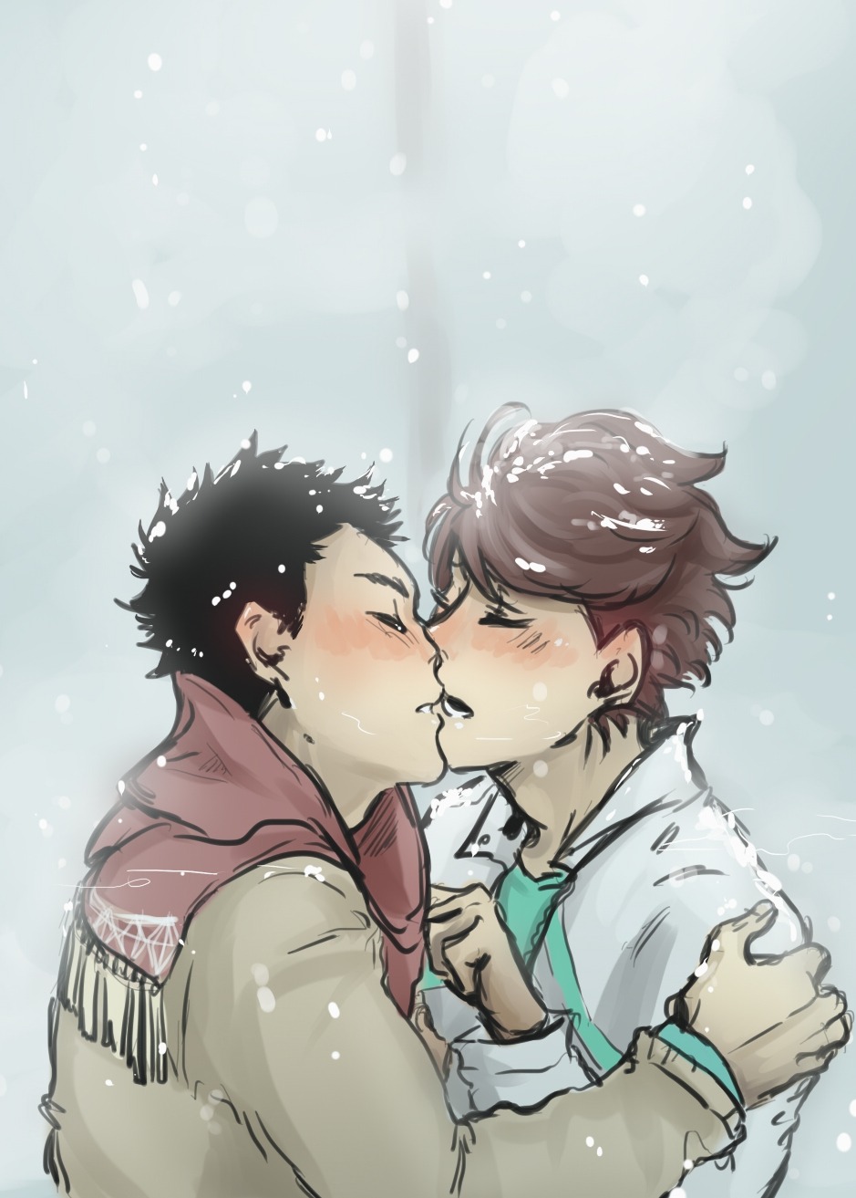 yaboybokuto:  snow on your eyelashes, heat on your face -goes outside, gets snow