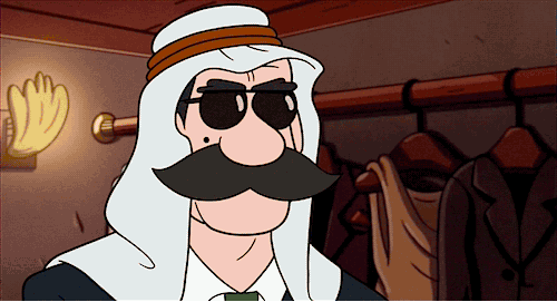 gravityflies:So I just realized Agent Powers is wearing a mustache over his mustache…