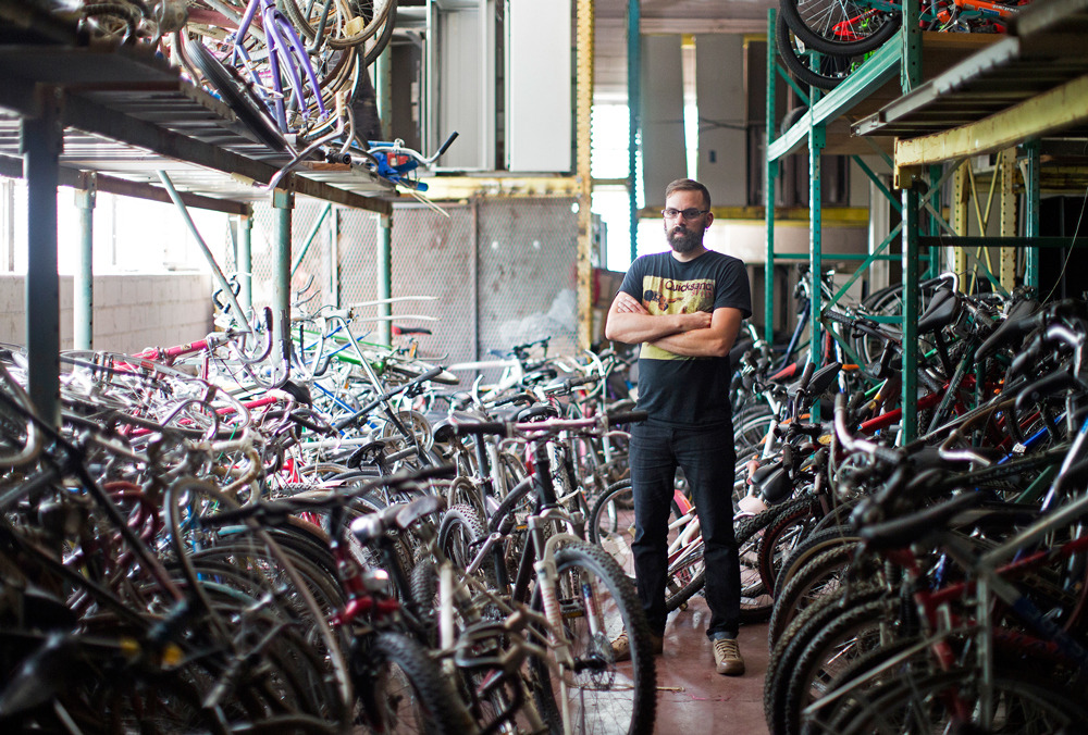 arkansaslife: This man is on a mission to make central Arkansas a better place, one bike at a time. Which is awesome.
(August 2014, Photo by Arshia Khan)