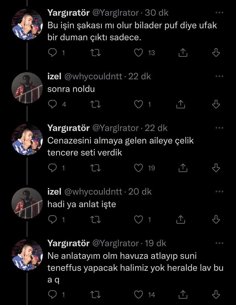 Bu tweetin altına internet...